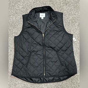 Old Navy Black Quilted Puffer Vest Women’s XL New